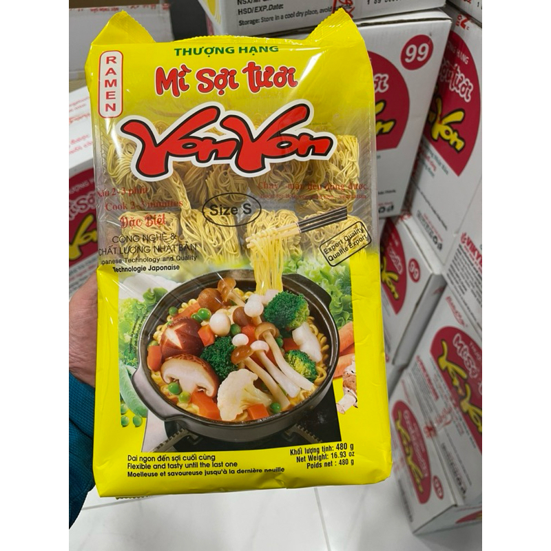 Mì Sợi Tươi Yon Yon Mikko Hương Xưa 480g Vắt Tròn