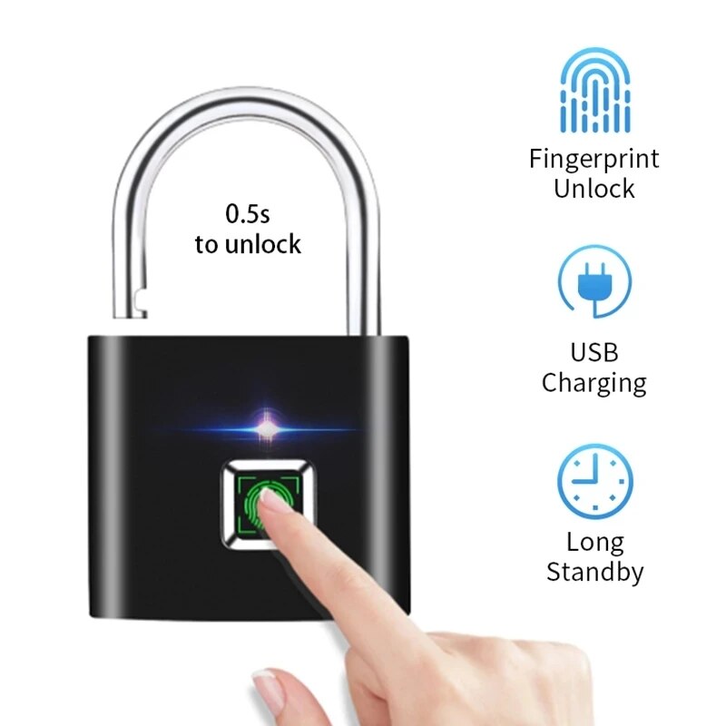 NGHỆ THUẬT cầm tay vân tay khóa điện tử tủ giữ hồ sơ khóa Locker khóa vali Khóa vân tay sạc USB