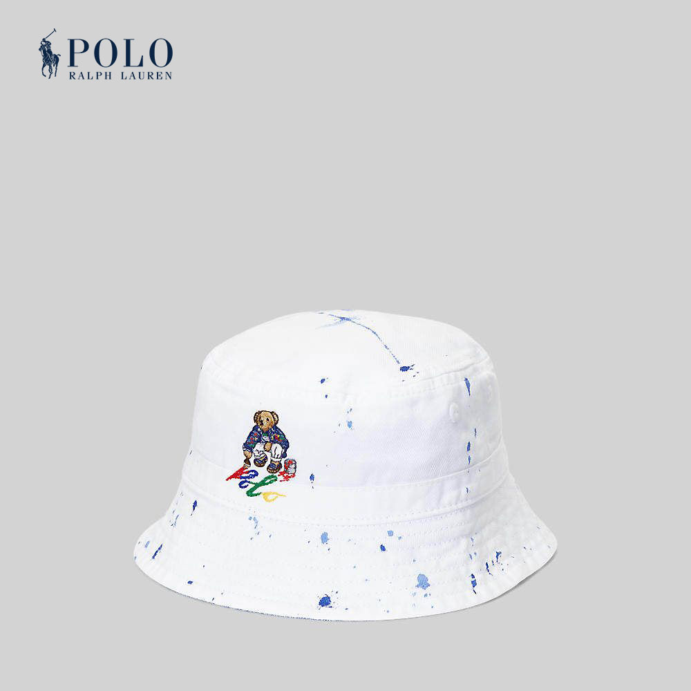 Polo Ralph Lauren Kids Baby Boy Cap Hat-Paint-Splatter Polo Bear Bucket Hat CWPOHGSIJ420115 100 White ราคา 2,700 บาท*ส่งฟรี