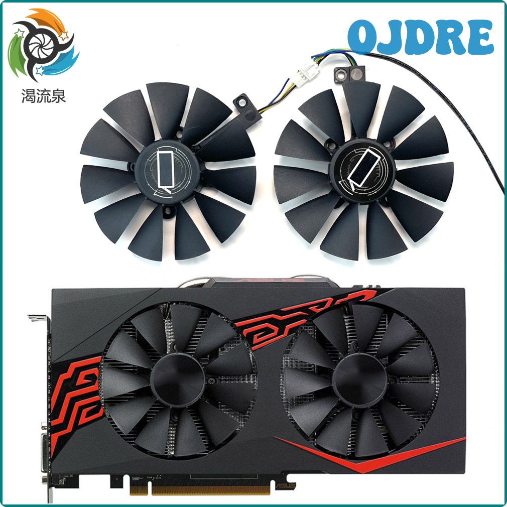 Ojdre 88Mm Pmd09210s12hh Rx580 Rx570 Rx470 4Pin Quạt làm mát Cho Oz ASUS Radeon Rx 470 570 580 Thám 