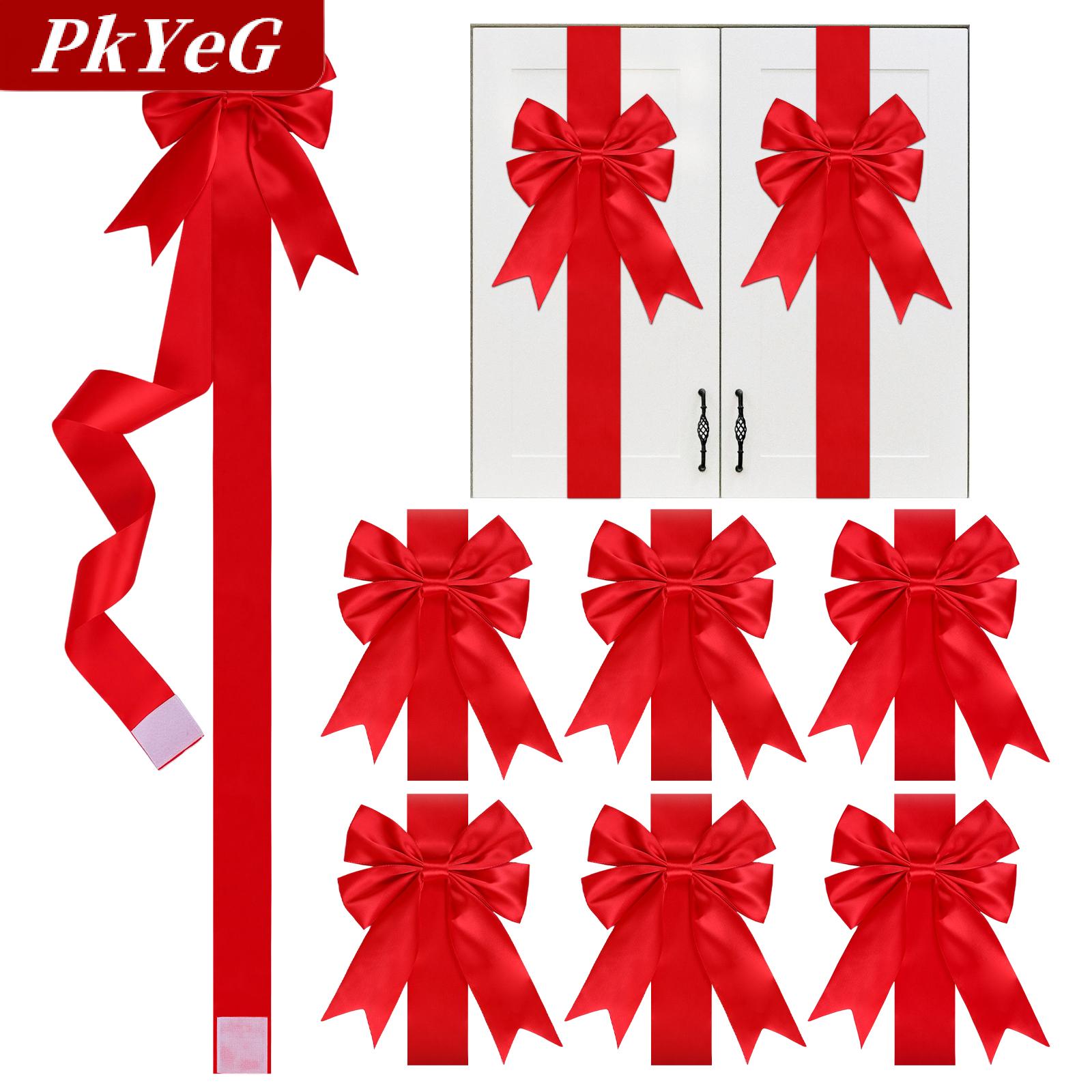 [COD] PkYeG ริบบิ้นติดตู้คริสต์มาสสีแดง6ชิ้นโบว์ใหญ่สำหรับประตูห้องครัวตู้เก็บของใช้ในงานปาร์ตี้วันคริสต์มาส ราคา 253 บาท*ส่งฟรี