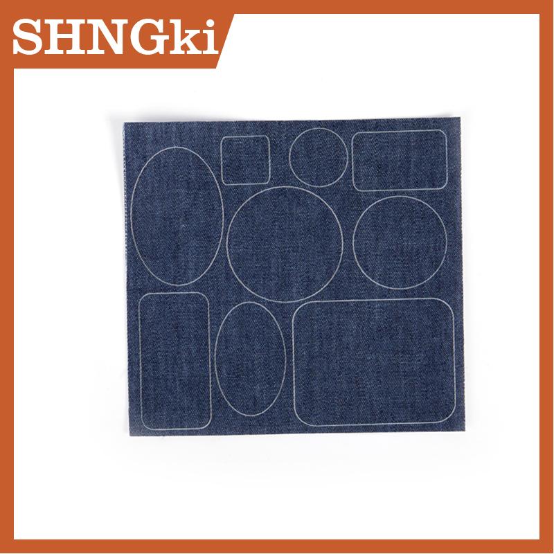 SHNGki Miếng dán tự dính vải denim dày miếng vá sửa chữa không đường may lỗ quần jean sắp xếp