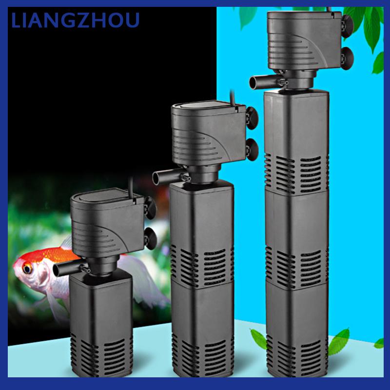 LIANGZHOU Nhựa 3 Trong 1 Fish Tank Lọc Lọc Tăng Oxy Không Khí Aquarium Lọc Với Bên Trong Miếng Bọt Biển 4 6 12 20 30W