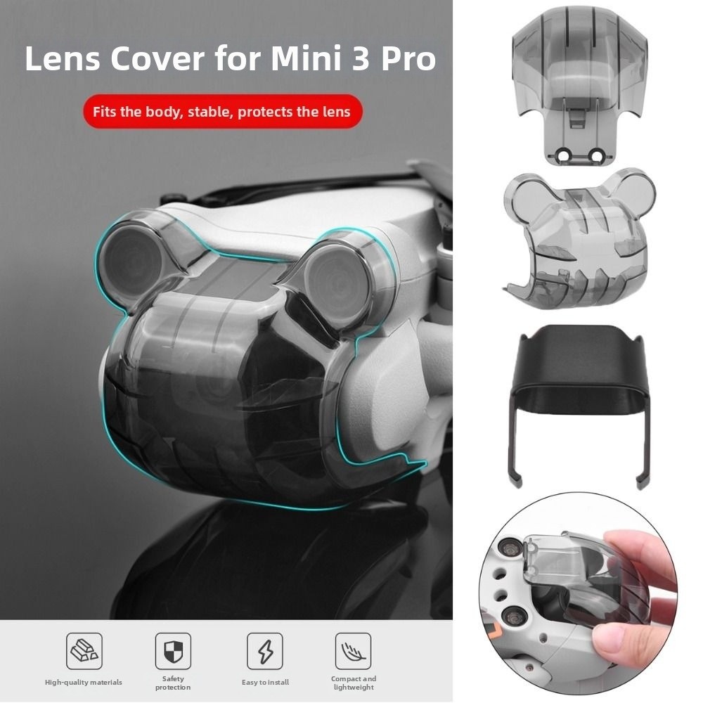 TI9P Đen trong suốt Nắp ống kính máy tính cá nhân 3 phong cách Vỏ bảo vệ gimbal cho Chất lượng cao Bảo vệ camera cho DJI Mini 3 Pro
