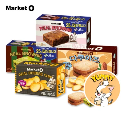 [ORION] MARKET O Series Real Brownie Original Real Cheese Chip Matcha Dakuaz Premium Korean Snack Food Beverages Snacks Sweets