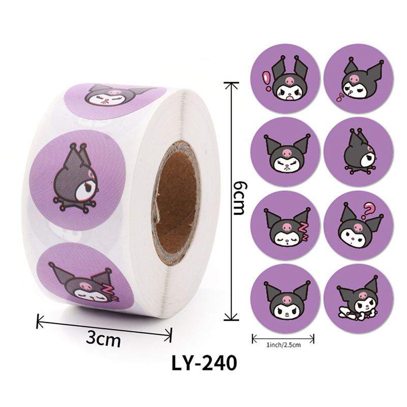 FunFactory 500Pcs Kawaii kuromi dán dễ thương phim hoạt hình Meme trang trí đề can Cảm ơn bạn niêm p