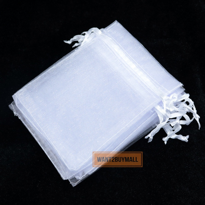 10pcs Sheer Organza Mesh Bag Drawstring Pouches Wedding Party Pouches Jewelry Candy Packaging Favour Birthday Gift 珍珠纱袋