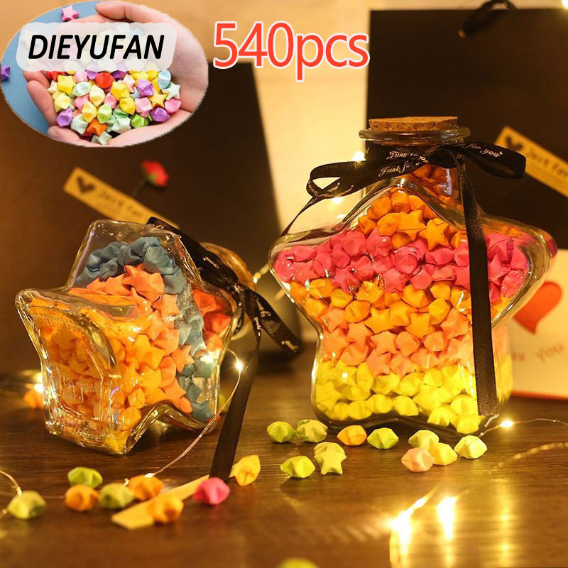 DIEYUFAN แจกันน้ำรูปดาวสร้างสรรค์ขวดพลาสติกสำหรับผู้พิการโดยธรรมชาติดาวไม้ธรรมชาติขวดกระดาษดาวเป็นของขวัญวันเกิด ราคา 10 บาท*ส่งฟรี