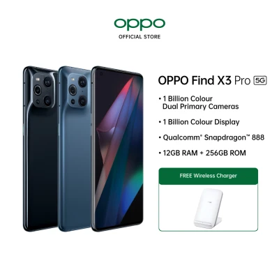 OPPO Find X3 Pro / 1 Billion Colour Dual Primary Cameras / Qualcomm Snapdragon 888 / 120 Hz Refresh Rate/ 12+256GB