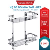 Kệ Nhà Tắm Inox 304 Pimisi PK-026T Gắn Được Góc Tường Hay Phẳng 2 Tầng Để Đồ Phòng Vệ Sinh Hoặc Nhà Bếp | Chính Hãng