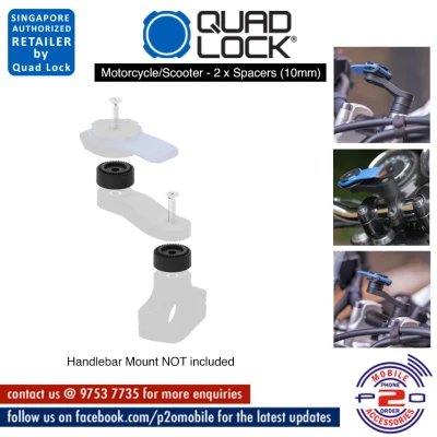 Quad Lock Motorcycle/Scooter - 2 x Spacers (10mm)