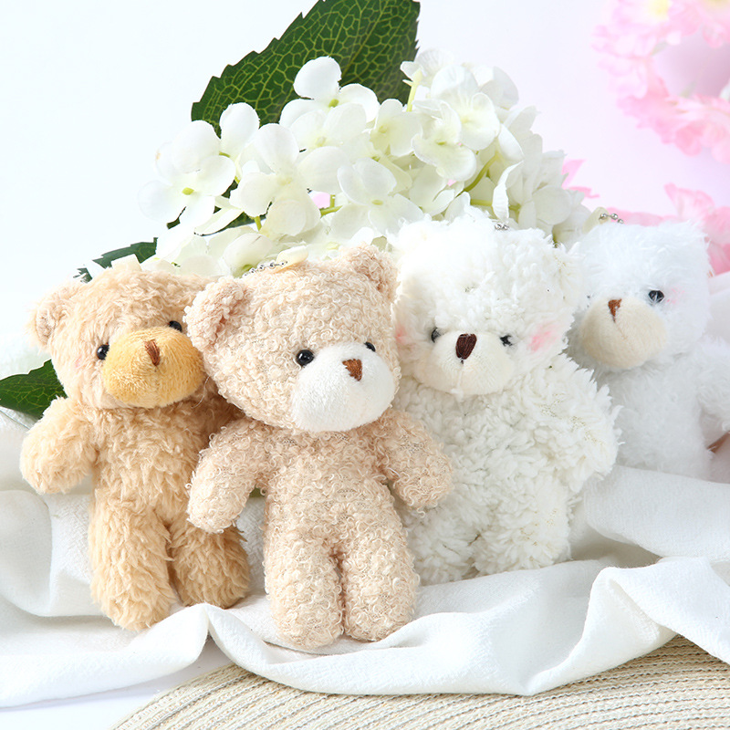 Móc khóa hình gấu dễ thương, móc khóa trang trí lông mềm mịn cute, đáng yêu | keychain portable