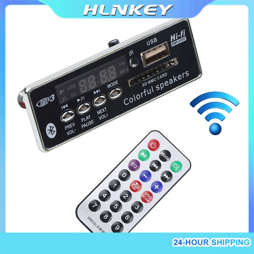 [Bluetooth Wireless MP3 Player Decoder Board DC 12V Handsfree LED Screen SD FM Radio 3.5Mm Aux Audio Module Receiver with Remote Control,{Local Delivery} HLINKEY Bluetooth Wireless MP3 Player Decoder Board DC 12V Handsfree LED Screen SD FM Radio 3.5Mm Aux ราคา 139 บาท*ส่งฟรี