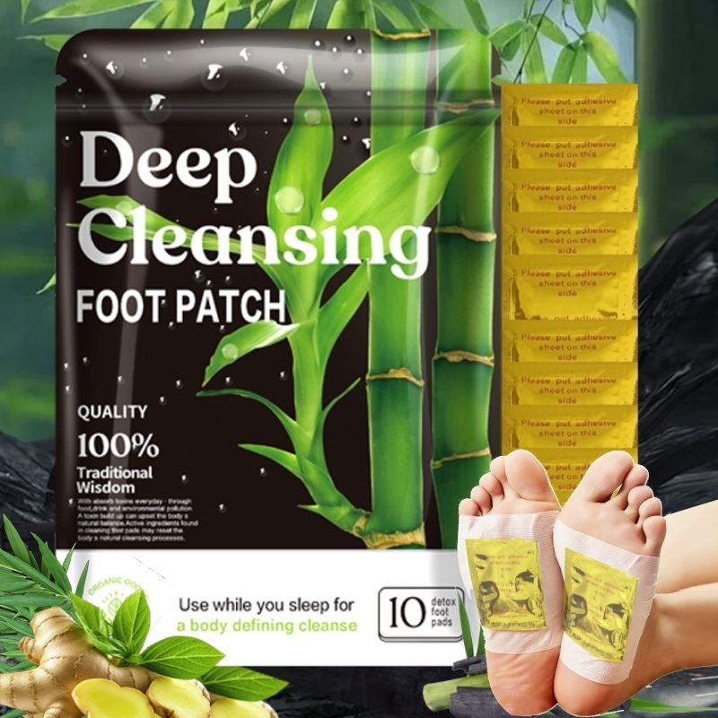 (Comvo 5 Gói) Gói 10 Miếng Dán Chân Thải Độc Nhật Bản Detox Foot Patch - Ngủ Ngon, Thư Giãn, Giảm Đau Nhức, Tê Bì Chân