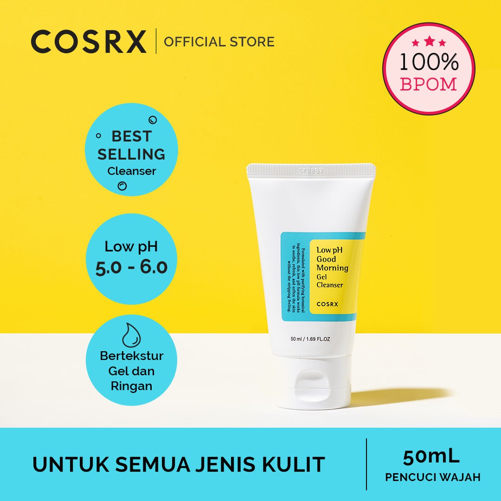 COSRX Low pH Good Morning Cleanser - 50 ML (Sabun Wajah Untuk Semua Jenis Kulit) Best Seller