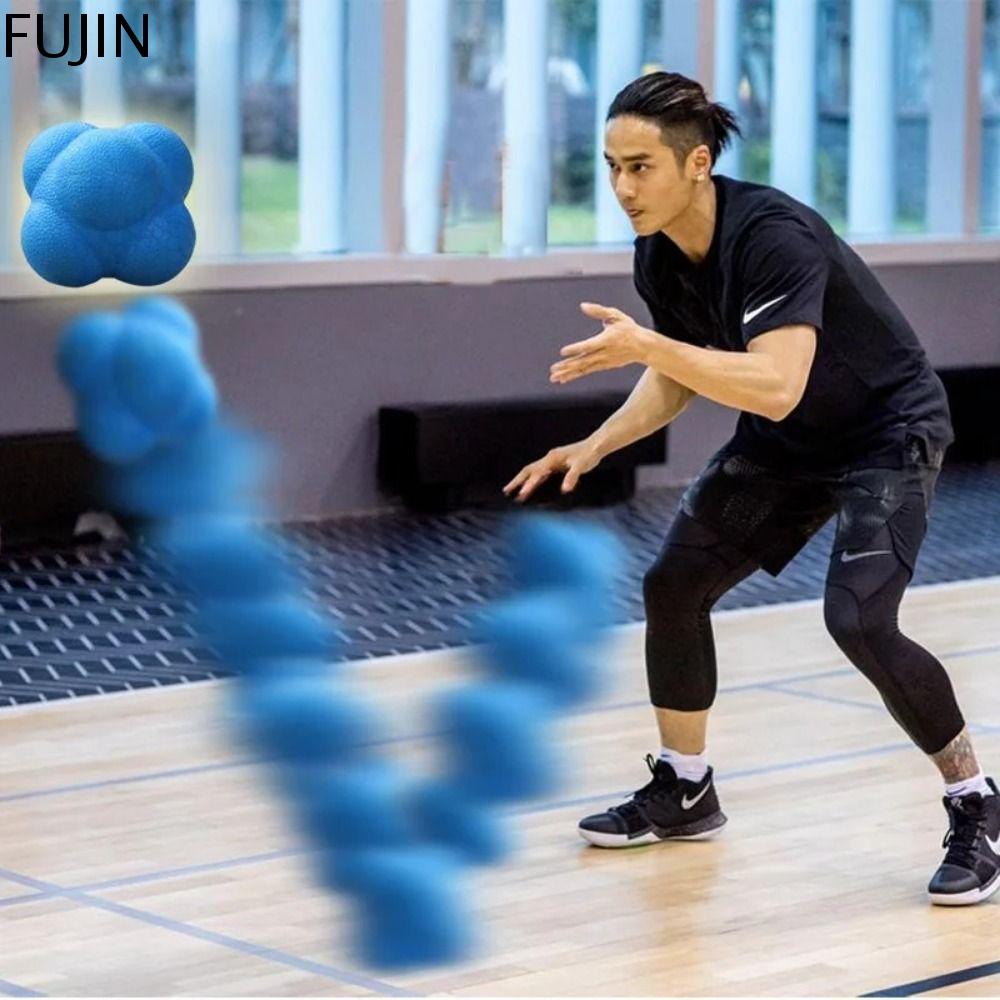 FUJIN Silicone Bóng phản ứng lục giác Lục giác Tốc độ Bóng phản ứng Bóng tập luyện Tương tác Bóng phản xạ phối hợp Rèn luyện kỹ năng