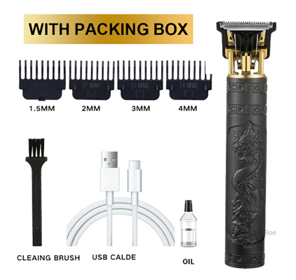 Hair Salons Electric Hair Clippers R-Shaped Round Water Washed Blade Clippers for Buzz Cut with Remo