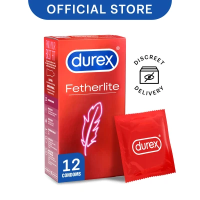 Durex Fetherlite Condoms Thin for Greater Sensitivity 12s