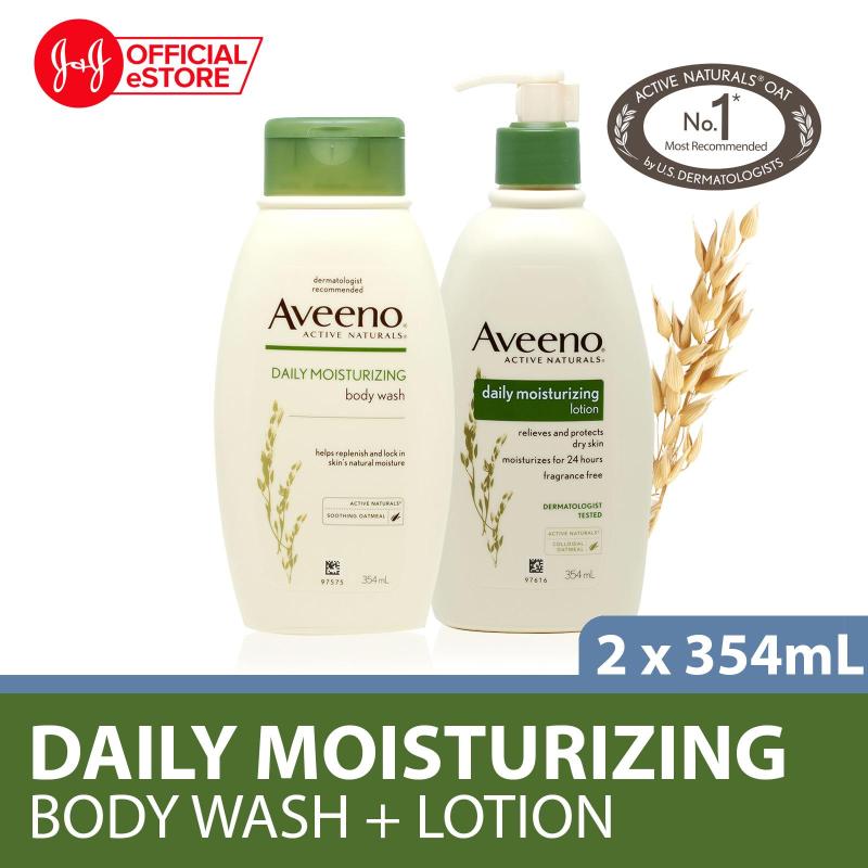 Buy Aveeno Body Wash Daily Moisturizing 354ml + Aveeno Body Lotion Daily Moisturizing 354ml Singapore