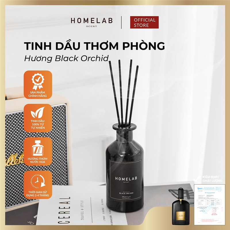 Nước hoa thơm phòng mùi hương BLACK ORCHID,nước hoa thơm phòng cao cấp mùi hương quyến rũ,cổ điển,đầy bí ẩn 200ml_XETHOM