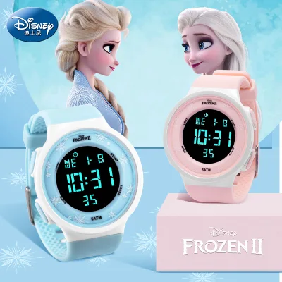 Disney Frozen Watch Kids Children Cartoon Princess Frozen 2 Watch Girls Student Women Sports waterproof watch Gift