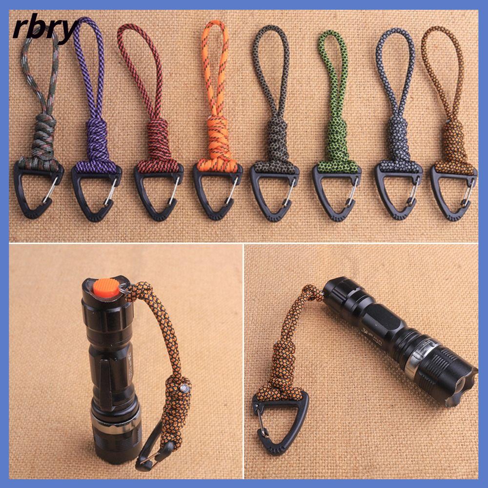 RBRY 2pcs Độ bền cao Ba lô Cứu Hộ Khẩn Cấp Móc Khóa paracord Móc chìa khóa Dây dù Khóa tam giác dây buộc