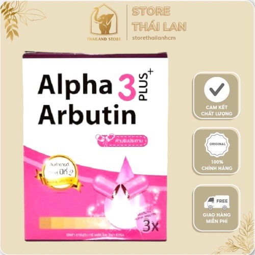 [CHÍNH HÃNG] HỘP HỒNG - Viên Trộn Kích Trắng Dùng Cho Body Alpha Arbutin 3 Plus - BAN ĐÊM