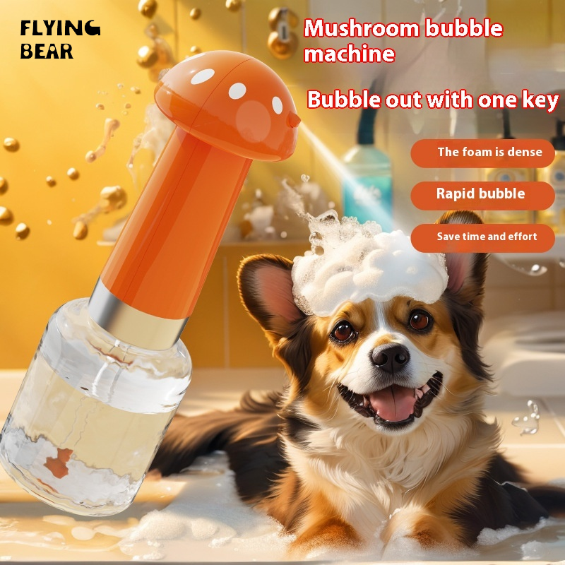 Bay điện tử hình gấu họa tiết cún cưng bọt xà bông mèo Gel tắm máy thổi bong bóng xà phòng hộ gia đình thông minh Máy Làm Sạch Sàn Phụ kiện cho thú cưng