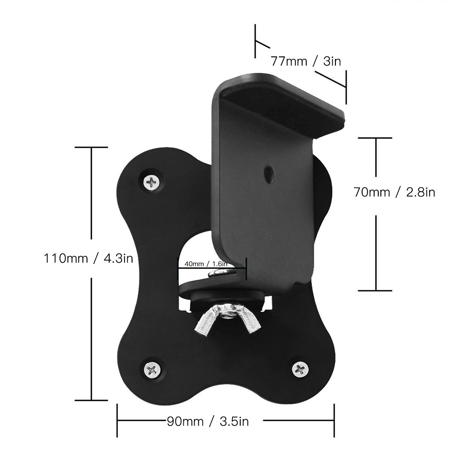 Metal Wall Mount Bracket Set for HW Q990D HW Q990B HW Q990C HW Q930B SX Q990B Soundbar Rear Surround Speakers Rotation Wall Fixed Stand Space Saving Design