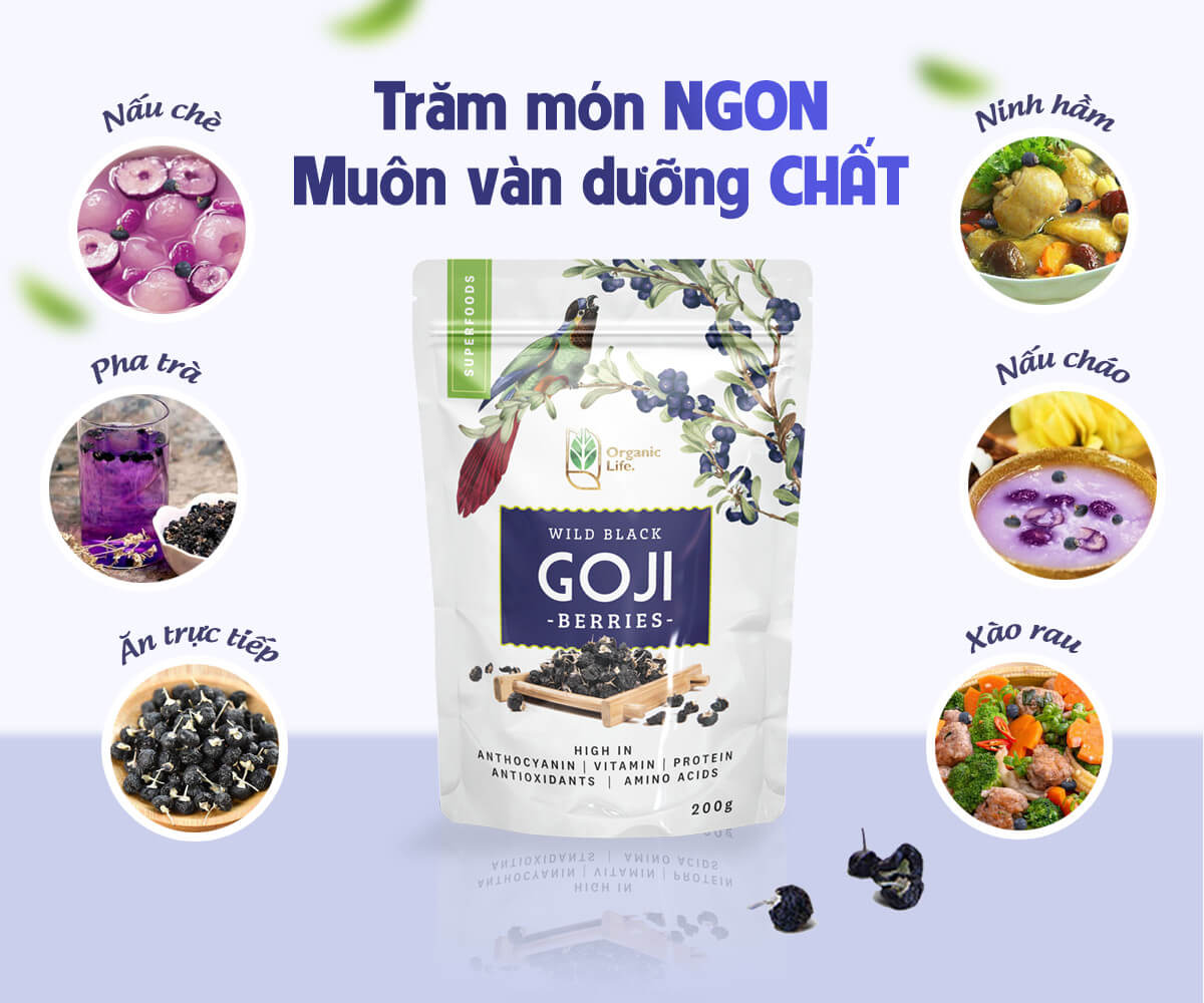 Hắc kỷ tử hữu cơ 200g organiclife shop