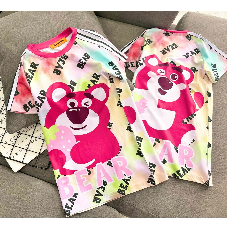 12 đến 24kg Váy đầm suông cho bé gái vải thun lạnh in 3D Jenniekids J586