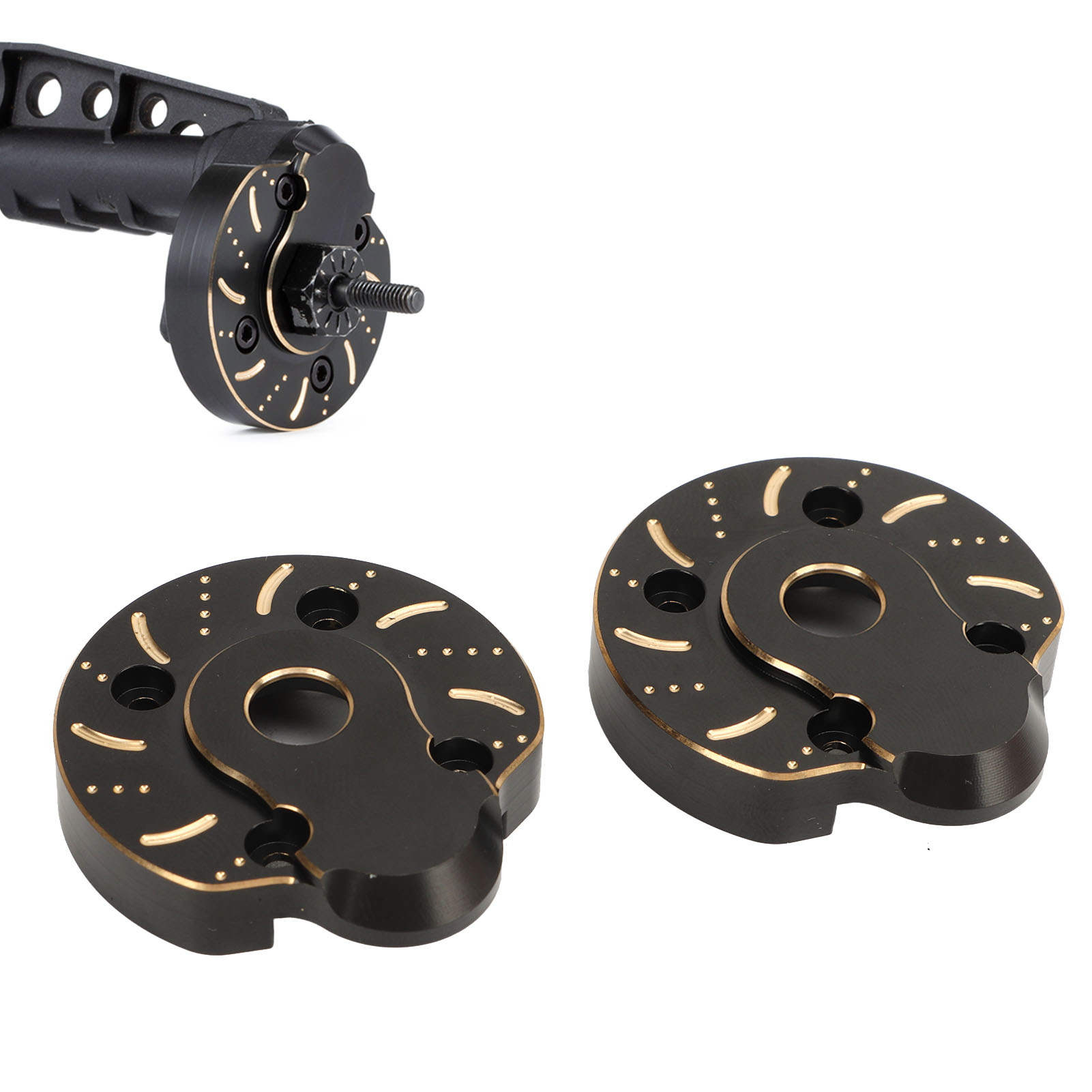 Tomvorks Brass Bên Ngoài Cổng Thông Tin Ổ Đĩa Nhà Ở phong cách đẹp Đen phủ cứng Cho Trục Capra Scx10 III Ar45p 1/10 Trục Thích Hợp Với Điều Khiển Từ Xa điều khiển bằng ứng dụng bộ phận xe
