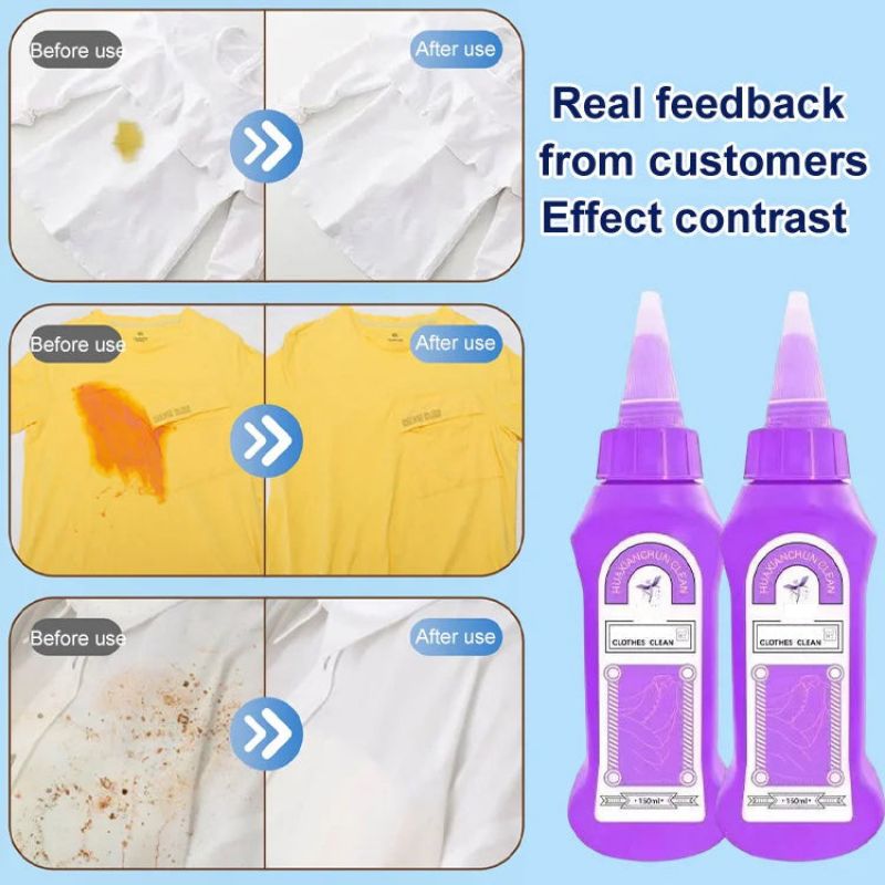 【Trending】 Wash-Free Active Enzyme Clothing Stain Remover Active Enzyme Laundry Detergent To Remove Stains On Clothes Lemon Lavender Fr