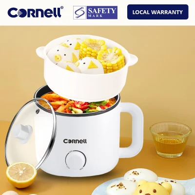 Cornell 1.5L Mini Multi Cooker with Steam Tray, Personal Steamboat, Noodle Cooker CMC-S1500X
