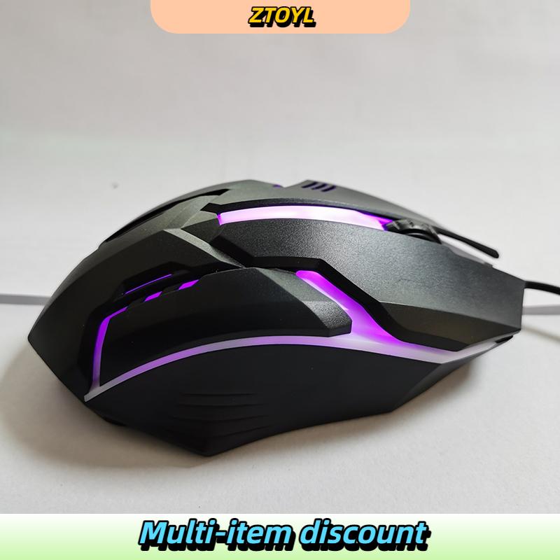 Ztoyl Mouse Led Glowing Wired Gaming Mouse, USB Wired Mouse for Desktop Computer Laptop Wired Mouse