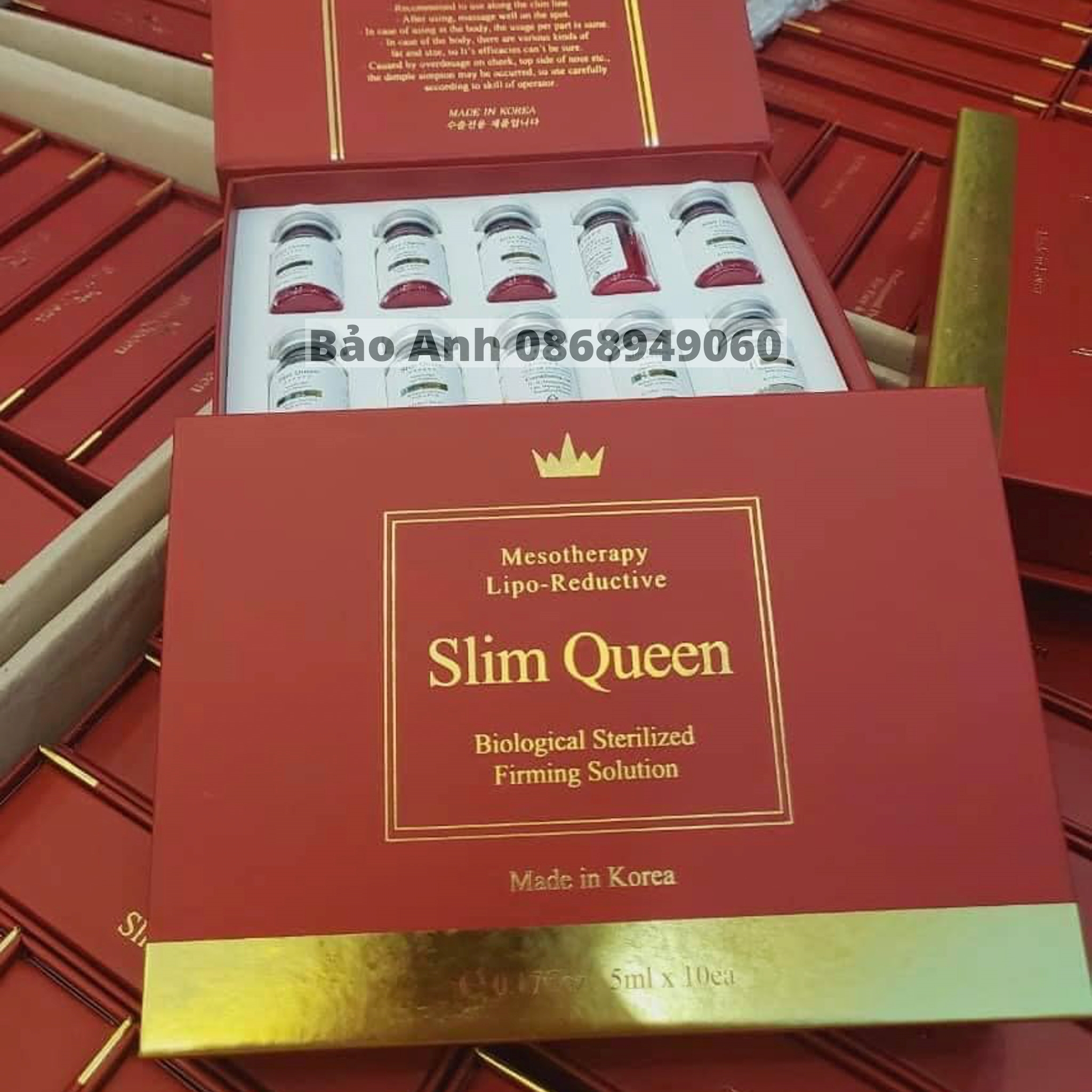 Tan mỡ giảm béo slim queen 1 hộp 10 lọ