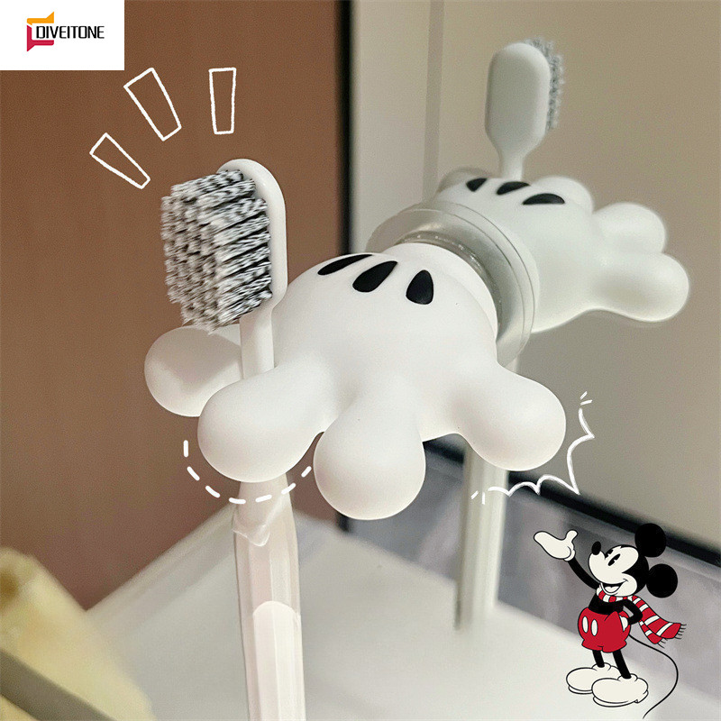 ชั้นวางแปรงสีฟัน ที่เก็บแปรงสีฟัน แบบแขวน ลายการ์ตูนมิกกี้ ปาล์ม ไร้รอยต่อ สําหรับตกแต่งบ้าน ไม่ต้องเจาะผนัง แบบเหนียว ปาล์มน่ารัก วัสดุพีวีซีนุ่มหนาและเต็ม ราคา 17 บาท*ส่งฟรี