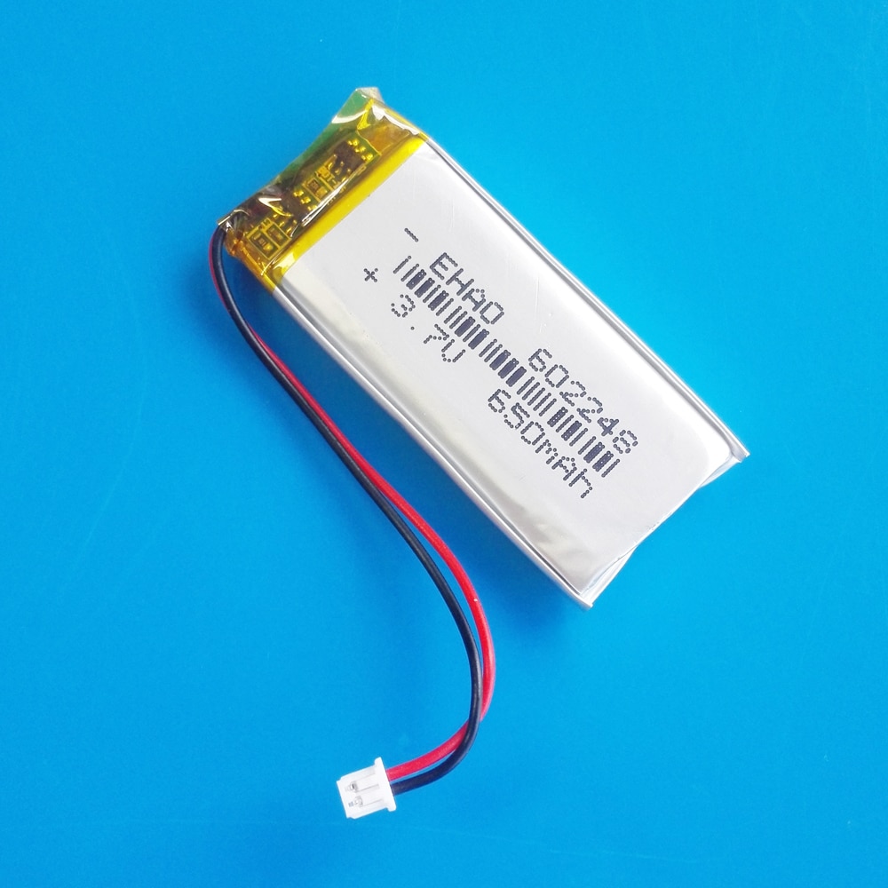 【User-friendly】 5 Pcs 3.7v 650mah Lipo Polymer Lithium Rechargeable Jst 1.25mm 2pin Plug 602248 For Mp3 Gps Recorder Headset Camera