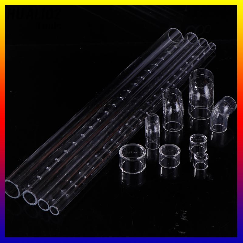 HUALI02 Bể cá lọc mưa phun Bar dòng chảy ra ống trong suốt Acrylic mưa vòi hoa sen Outlet Ống kit bể cá Bộ lọc bên ngoài accessries