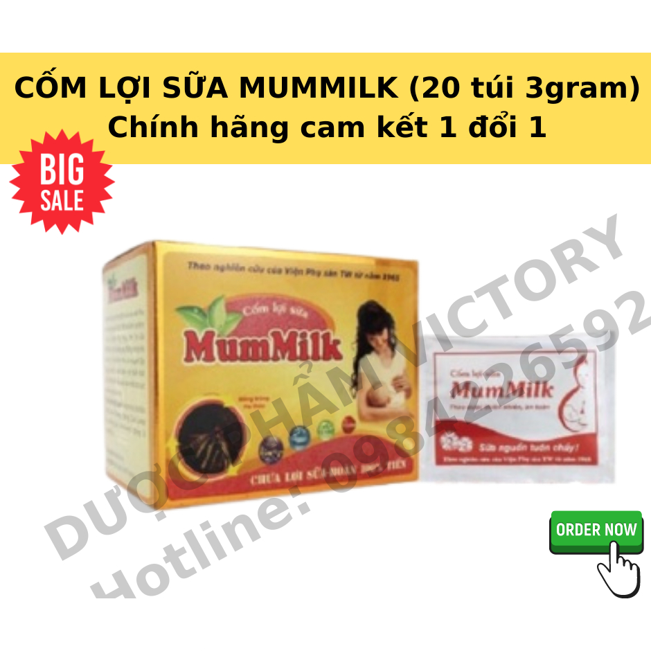 Cốm lợi sữa Mummilk Đông Trùng Hạ Thảo/ màu trắng