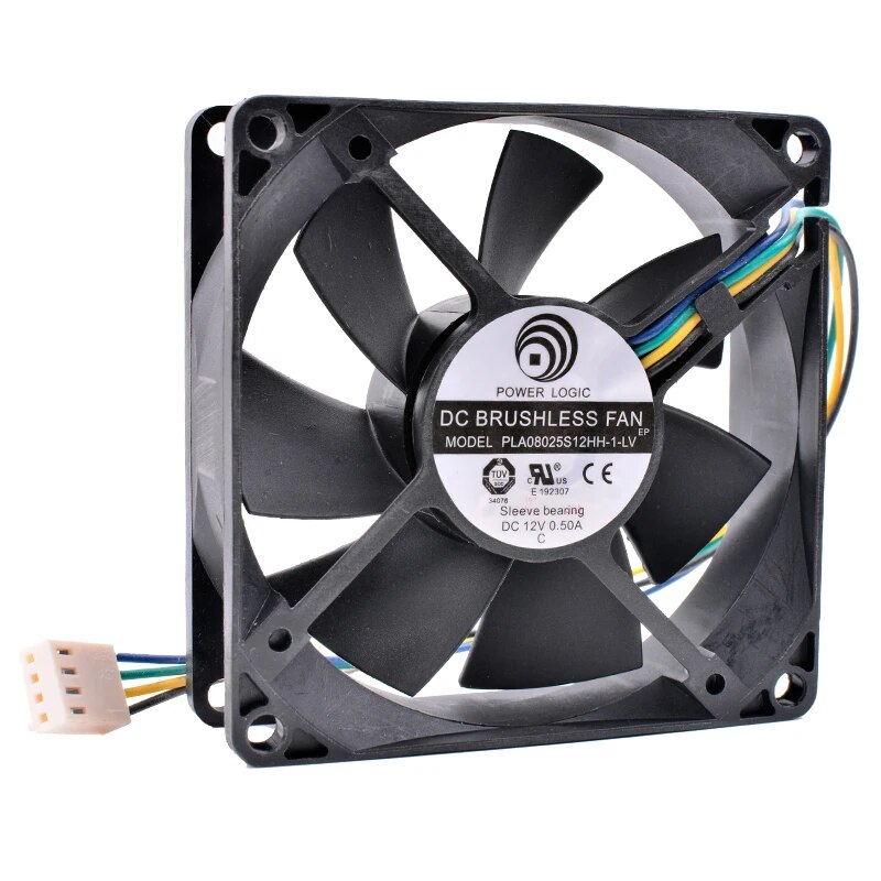 Làm mát Cuộc Cách Mạng PLA08025S12HH-1-LV 8cm 8025 80mm fan 12V 0.50A CPU máy tính 4pin Quạt làm mát