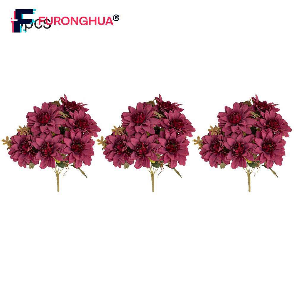 【FURONGHUA】 3 Bunch Artificial Dahlia Bouquet for Stylish Wedding and Home Accents 【New product】 ราคา 1,664 บาท*ส่งฟรี