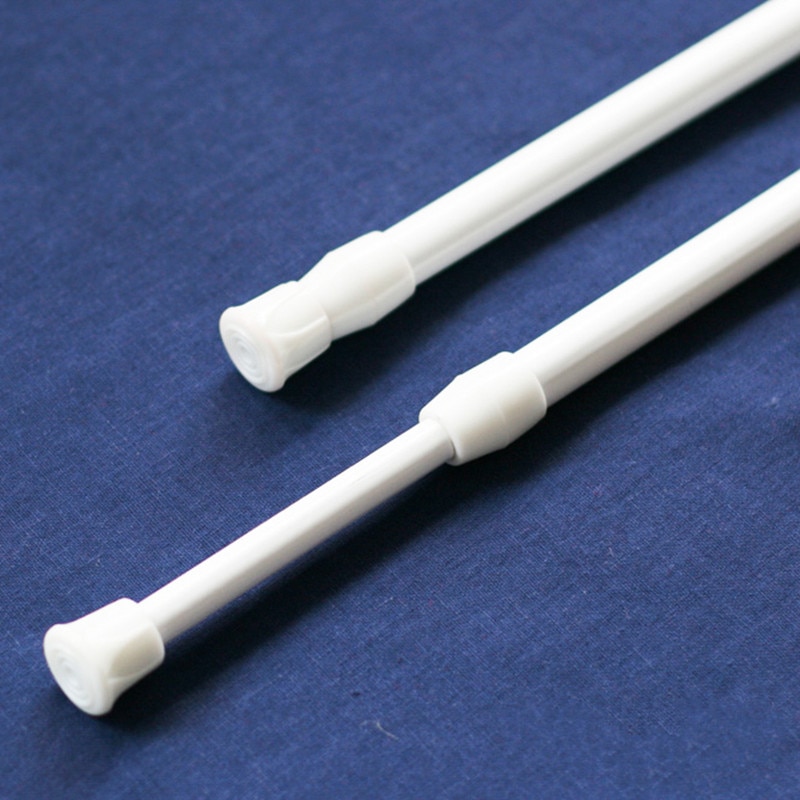 Extendable Plastic Door Curtain Rods Multi-Ftion Easy Use Clothes Rods Adjustable Curtain Poles 60-110Cm