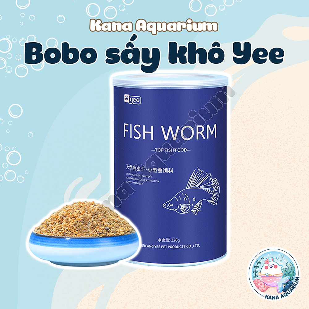 Bobo Sấy Khô Yee 🐟 FREESHIP 🐟 Fish Worm Thức Ăn Đạm Cao Giàu Dinh Dưỡng Cho Cá Cảnh