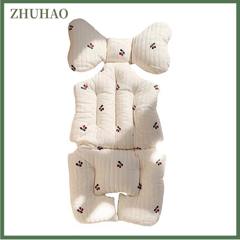 ZHUHAO รถเข็นเด็กทารกใหม่ปักเบาะเด็กเบาะรถเบาะผ้าฝ้ายเบาะที่นั่งฤดูใบไม้ร่วงและฤดูหนาวหนาทารกผ้าฝ้าย Pad รถเข็นเด็กอุปกรณ์เสริม