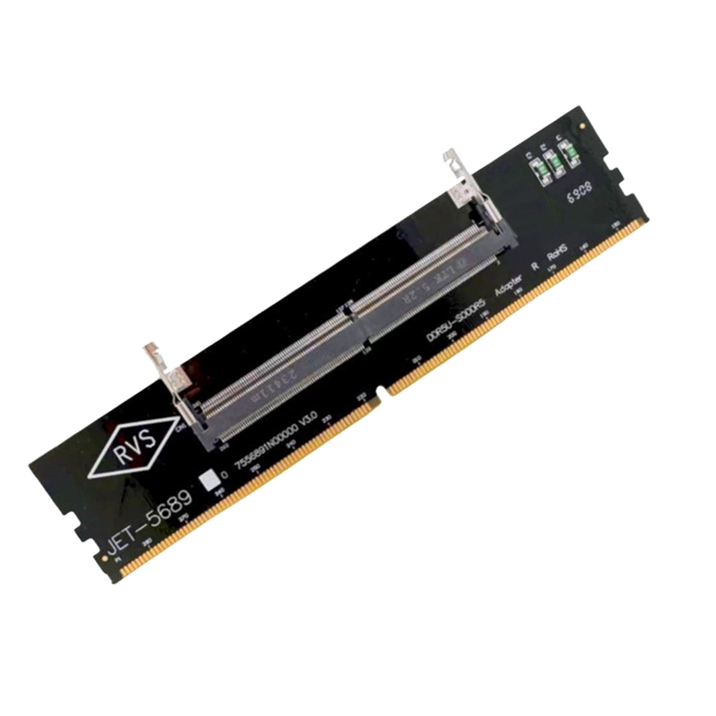 RVS DDR5 to DDR5 Adapter Card Laptop SO DDR5 RAM to Desktop DDR5 Plug and Play Memory Tester Diagnostic Tool