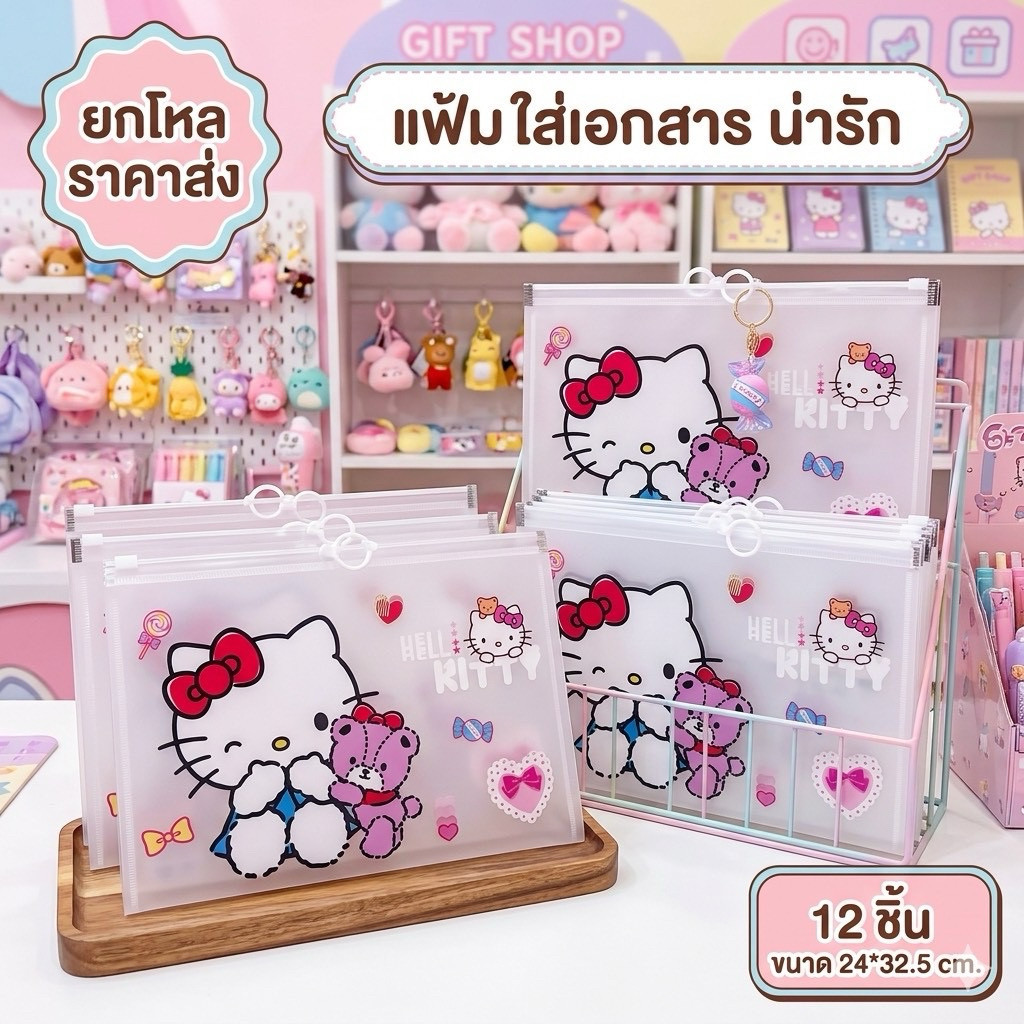 🌷ยกโหล 12 ชิ้น🌷 แฟ้มใส่เอกสาร มีราคาส่ง