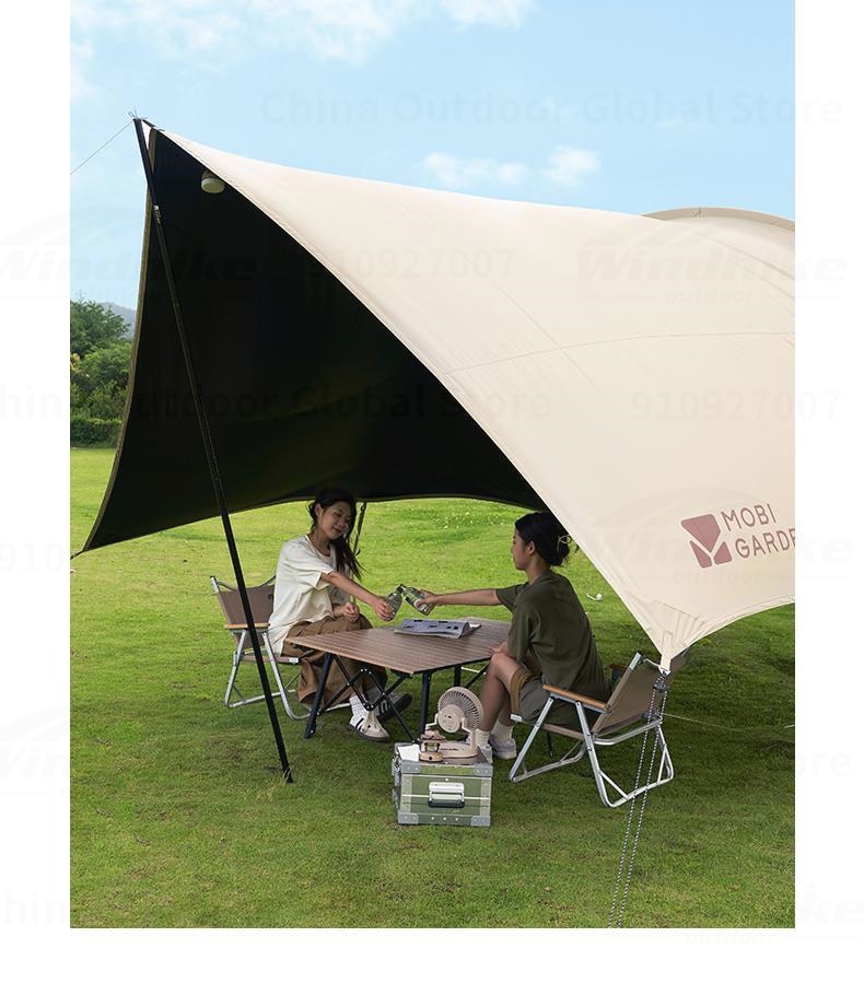 MOBI GARDEN Outdoor Camping Picnic Tent Anti-vinyl Canopy Rain Anti-ultraviolet 50+ Large-size Tunnel-type Oxford View D250 · v49
