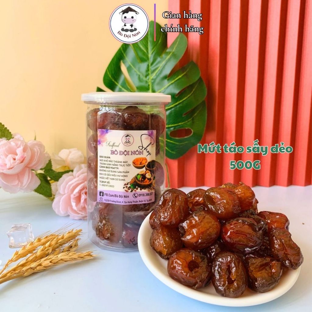 1Kg Mứt Táo Sấy Dẻo | Bò Đội Nón Shop