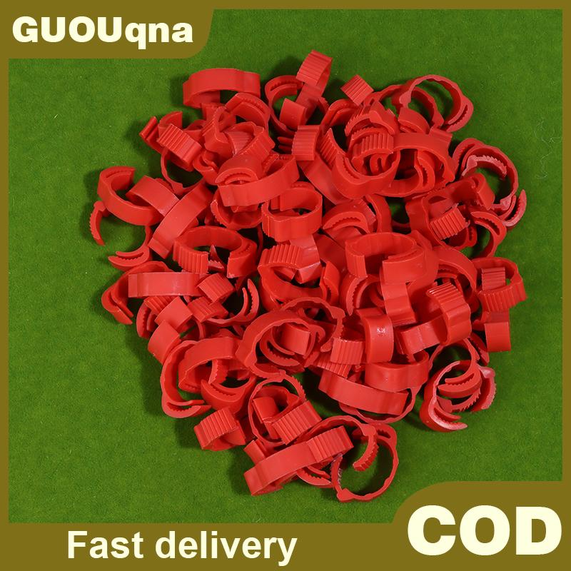 GUOUqna 100 cái vòng chân gà 16 18.5mm Vòng kẹp chân gà có thể điều chỉnh kẹp chân gia cầm không khóa số kẹp gà vịt vịt ngỗng nuôi chim bồ câu